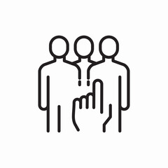 human team finger icon sign vector
