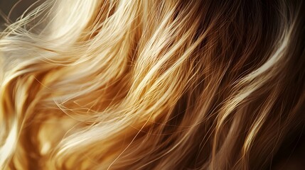 Naklejka premium Captivating Curls:Textured Blonde Hair in Dramatic Studio Lighting