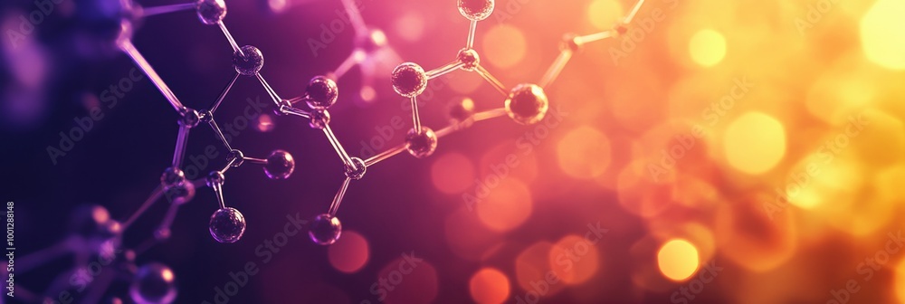 Leinwandbilder abstract representation of molecular structures and chemical bonds illuminated in vibrant colors dur