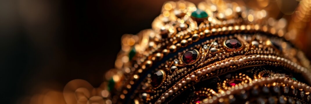 Traditional Thai headdresses, known as "chada," are intricately designed with detailed craftsmanship