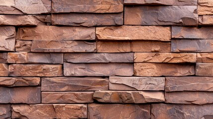 Close-up photo of a stone wall texture, showcasing natural ruggedness and earthy tones, perfect for backgrounds and design projects that require a rustic feel, with copy space