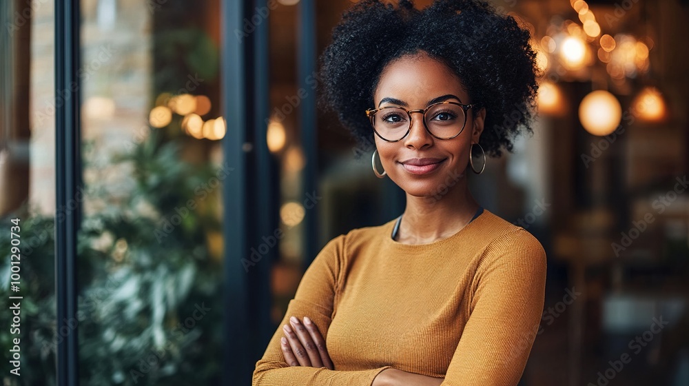 Canvas Prints Confident Entrepreneur in Casual Setting