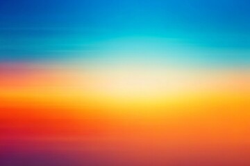Obraz premium Vibrant gradient background featuring a soft, blurred transition from bright blue to warm orange tones, creating a