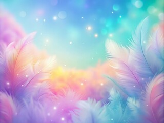 Fototapeta premium Vibrant, gradient-colored, misty airbrush background with soft, feathery edges and subtle, shimmering texture, ideal