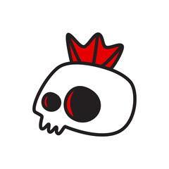 skull character design vector illustration