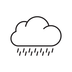 Rain line icon. Cloud rain symbol for your web site design, logo, app, UI. Modern forecast storm sign.