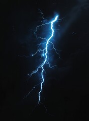 blue lightning bolt on a black background