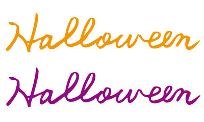 ハロウィン　Halloween　筆記体　英語文字