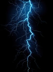 blue lightning bolt on a black background