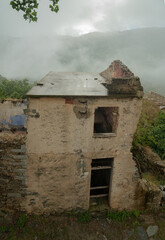 ruins of the ghost town of Gairo, central Sardinia