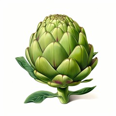 Fototapeta premium Artichoke isolated on white background.