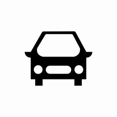 car front view icon sign vector