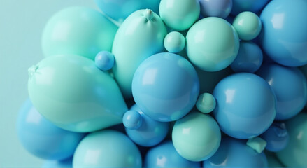 white and blue balloons
