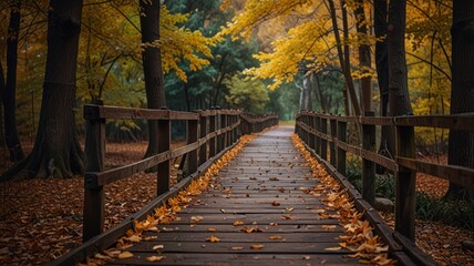 Obraz premium Autumnal Walkway