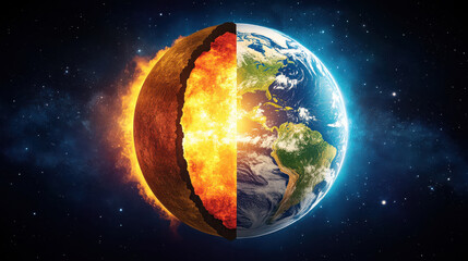 core and layer of earth geological  © jiratip