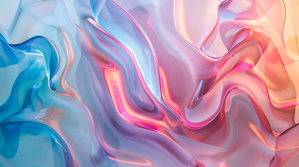 Obraz premium a very colorful fabric with some shiny material, Abstract background swirling, colorful lines in shades of purple, pink, blue, and orange