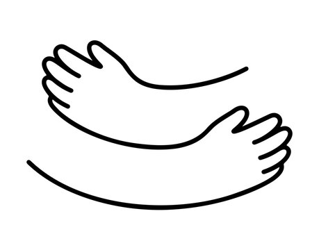 recommend clip art: Hugging arms simple line logo