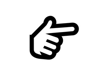 Illustration vector graphic of waiting pointer click icon Cursor Logo Draw an arrow block shape with a rounded flare tip Black Simple flat icon vector image Transparent white background.