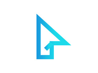 Illustration vector graphic of waiting pointer click icon Cursor Logo Draw an arrow block shape with a rounded flare tip Black Simple flat icon vector image Transparent white background.