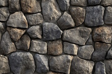 Fototapeta premium Dark gray stone wall background with an aged texture