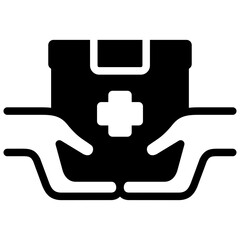 medicine icon illustration design with solid