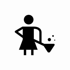 cleaner women icon sign vector