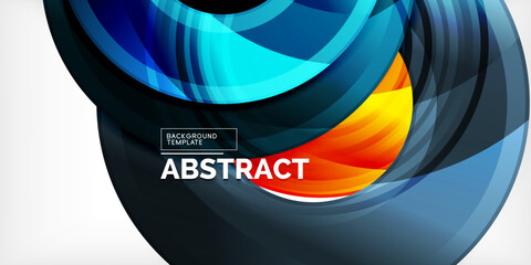 Circles, round elements, ring shapes premium background. Vector Illustration For Wallpaper, Banner, Background, Card, Book Illustration, landing page