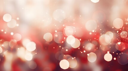 Obraz premium Sparkling Red Bokeh Lights Background. Festive Holiday Abstract Texture