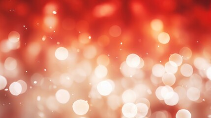 Obraz premium Sparkling Red Bokeh Lights Background. Festive Holiday Abstract Texture