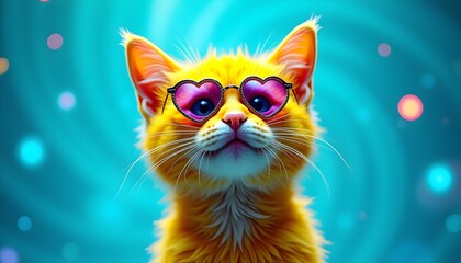 Charming Portraits of Cats Wearing Glasses: Adorable Feline Fashion