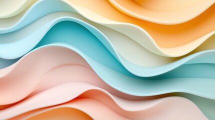Soft Colorful Waves Abstract Background Design