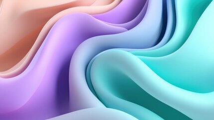 Abstract Flowing Fabric in Soft Pastel Colors