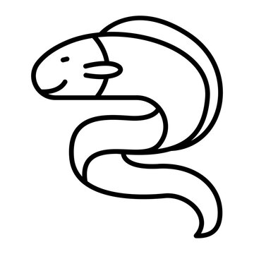 recommend clip art: Eel outline icon