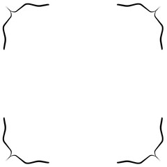 Obraz premium Hand Drawn Frame Curve Lines