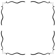 Obraz premium Hand Drawn Frame Curve Lines