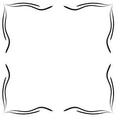 Fototapeta premium Hand Drawn Frame Curve Lines