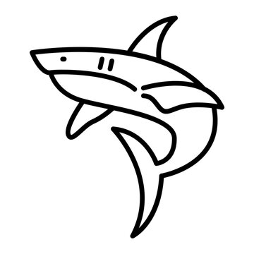 recommend clip art: Shark outline icon