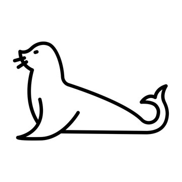 recommend clip art: Seal outline icon