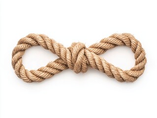Obraz premium Rope on solid white background, single object