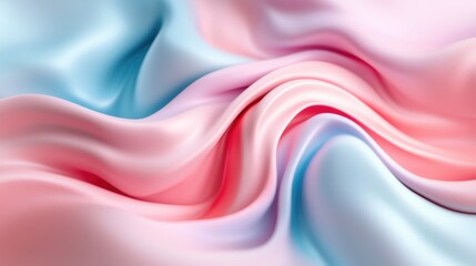 Obraz premium Elegant Fabric Waves in Soft Pastel Colors