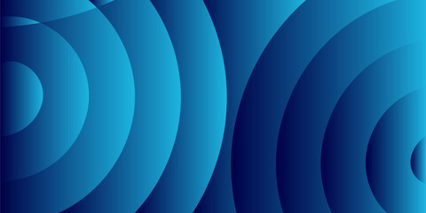 A background of overlapping, light blue, curved shapes.
