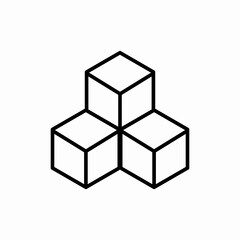 outline cubes icon sign vector