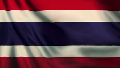 Thailand national flag waving emblem