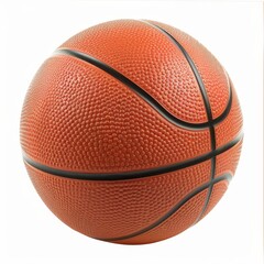 Obraz premium Photograph of a basketball, for hoops and dribbles, isolated on a white background