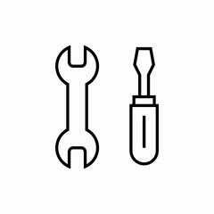 mechanic tools icon sign vector
