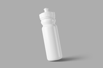 Sport Water Bottle Mockup on Grey Background 