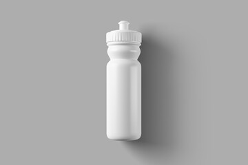 Sport Water Bottle Mockup on Grey Background 