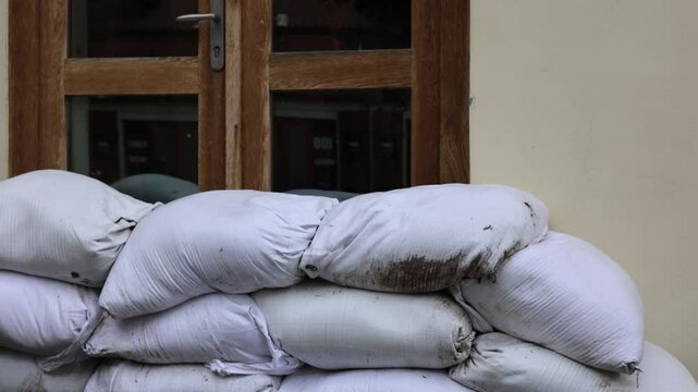 flood bags near the doors