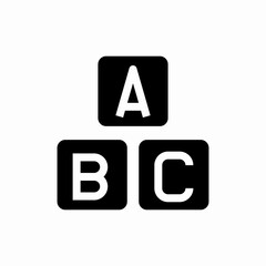 alphabet game for kids icon sign vector