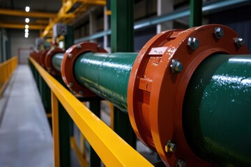 Engineers implementing closed-loop water systems in a manufacturing facility, industrial engineer, sustainable water management
